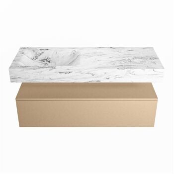 corian waschtisch set alan dlux 120 cm braun marmor glace ADX120oro1ll0gla