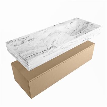 corian waschtisch set alan dlux 120 cm braun marmor glace ADX120oro1lR0gla
