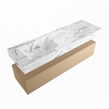 corian waschtisch set alan dlux 150 cm braun marmor glace ADX150oro1ll1gla