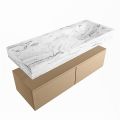 corian waschtisch set alan dlux 120 cm braun marmor glace ADX120oro2lR1gla