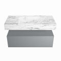 corian waschtisch set alan dlux 100 cm braun marmor glace ADX100Pla1lM1gla