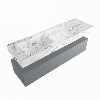 corian waschtisch set alan dlux 150 cm braun marmor glace ADX150Pla1ll0gla