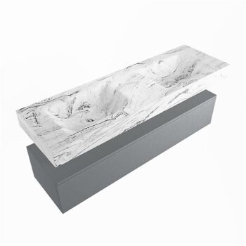 corian waschtisch set alan dlux 150 cm braun marmor glace ADX150Pla1lD2gla
