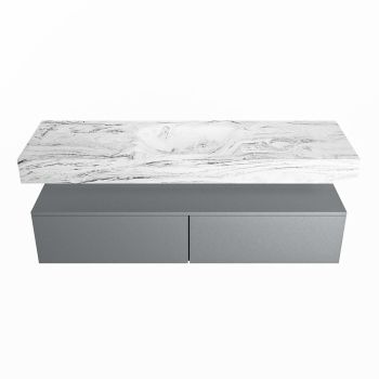 corian waschtisch set alan dlux 150 cm braun marmor glace ADX150Pla2lM1gla