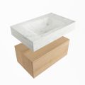 corian waschtisch set alan dlux 70 cm weiß marmor opalo ADX70was1lM0opa
