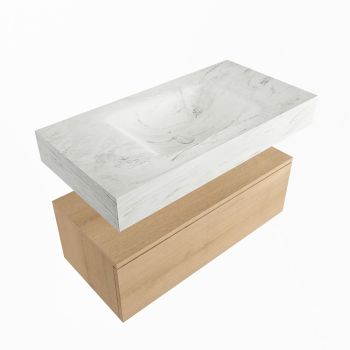 corian waschtisch set alan dlux 90 cm weiß marmor opalo ADX90was1lM0opa