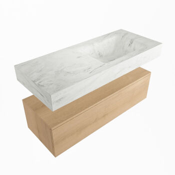 corian waschtisch set alan dlux 110 cm weiß marmor opalo ADX110was1lR0opa