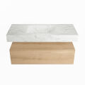 corian waschtisch set alan dlux 110 cm weiß marmor opalo ADX110was1lM1opa