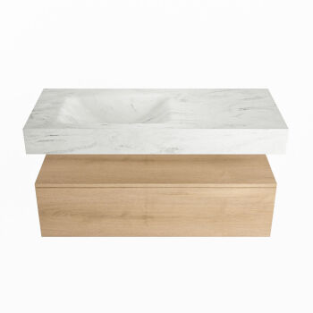 corian waschtisch set alan dlux 110 cm weiß marmor opalo ADX110was1ll1opa