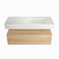 corian waschtisch set alan dlux 110 cm weiß marmor opalo ADX110was1lR1opa