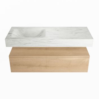 corian waschtisch set alan dlux 120 cm weiß marmor opalo ADX120was1ll0opa