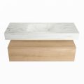 corian waschtisch set alan dlux 120 cm weiß marmor opalo ADX120was1lM1opa
