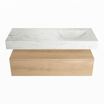 corian waschtisch set alan dlux 120 cm weiß marmor opalo ADX120was1lR1opa