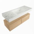 corian waschtisch set alan dlux 120 cm weiß marmor opalo ADX120was2lM1opa