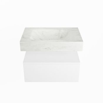 corian waschtisch set alan dlux 70 cm weiß marmor opalo ADX70Tal1lM0opa