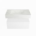 corian waschtisch set alan dlux 80 cm weiß marmor opalo ADX80Tal1lM0opa