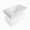 corian waschtisch set alan dlux 80 cm weiß marmor opalo ADX80Tal1lM0opa