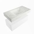 corian waschtisch set alan dlux 90 cm weiß marmor opalo ADX90Tal1lM0opa