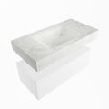 corian waschtisch set alan dlux 90 cm weiß marmor opalo ADX90Tal1lM1opa