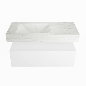 corian waschtisch set alan dlux 100 cm weiß marmor opalo ADX100Tal1ll0opa