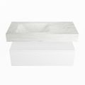 corian waschtisch set alan dlux 100 cm weiß marmor opalo ADX100Tal1ll0opa