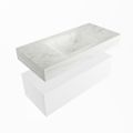 corian waschtisch set alan dlux 100 cm weiß marmor opalo ADX100Tal1lM1opa