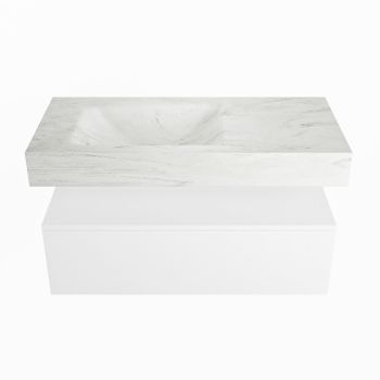 corian waschtisch set alan dlux 100 cm weiß marmor opalo ADX100Tal1ll1opa