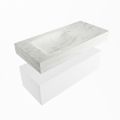 corian waschtisch set alan dlux 100 cm weiß marmor opalo ADX100Tal1ll1opa