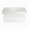 corian waschtisch set alan dlux 100 cm weiß marmor opalo ADX100Tal1lR1opa