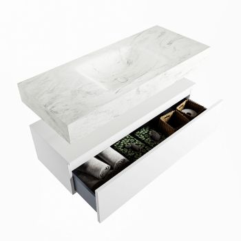 corian waschtisch set alan dlux 110 cm weiß marmor opalo ADX110Tal1lM0opa