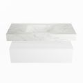 corian waschtisch set alan dlux 110 cm weiß marmor opalo ADX110Tal1lM1opa