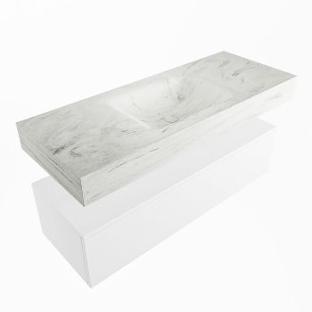 corian waschtisch set alan dlux 120 cm weiß marmor opalo ADX120Tal1lM0opa