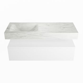 corian waschtisch set alan dlux 120 cm weiß marmor opalo ADX120Tal1ll0opa
