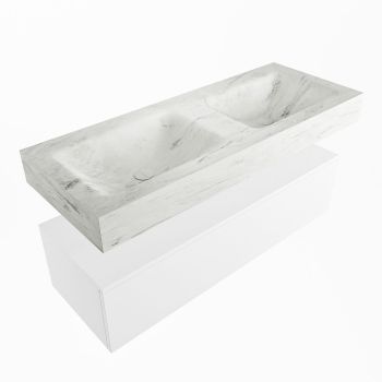 corian waschtisch set alan dlux 120 cm weiß marmor opalo ADX120Tal1lD0opa