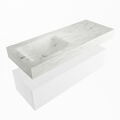 corian waschtisch set alan dlux 120 cm weiß marmor opalo ADX120Tal1ll1opa