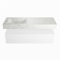 corian waschtisch set alan dlux 130 cm weiß marmor opalo ADX130Tal1ll0opa