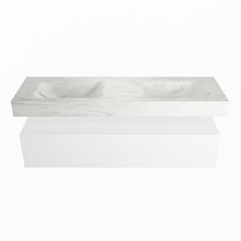 corian waschtisch set alan dlux 150 cm weiß marmor opalo ADX150Tal1lD0opa