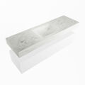 corian waschtisch set alan dlux 150 cm weiß marmor opalo ADX150Tal1lM1opa