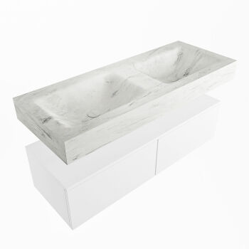 corian waschtisch set alan dlux 120 cm weiß marmor opalo ADX120Tal2lD0opa