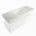 corian waschtisch set alan dlux 120 cm weiß marmor opalo ADX120Tal2lM1opa