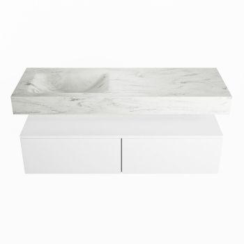 corian waschtisch set alan dlux 130 cm weiß marmor opalo ADX130Tal2ll0opa