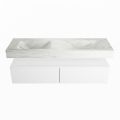 corian waschtisch set alan dlux 150 cm weiß marmor opalo ADX150Tal2lD0opa
