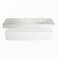 corian waschtisch set alan dlux 150 cm weiß marmor opalo ADX150Tal2lR1opa