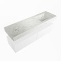 corian waschtisch set alan dlux 150 cm weiß marmor opalo ADX150Tal2lR1opa