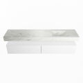 corian waschtisch set alan dlux 200 cm weiß marmor opalo ADX200Tal2lR0opa