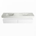corian waschtisch set alan dlux 200 cm weiß marmor opalo ADX200Tal2lD0opa