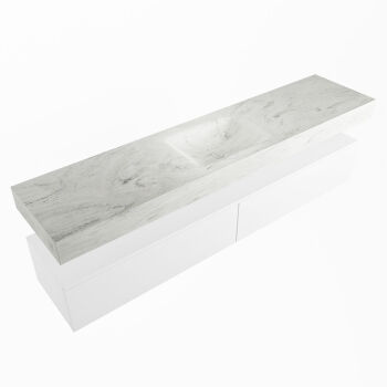 corian waschtisch set alan dlux 200 cm weiß marmor opalo ADX200Tal2lM1opa