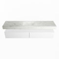 corian waschtisch set alan dlux 200 cm weiß marmor opalo ADX200Tal2lM1opa