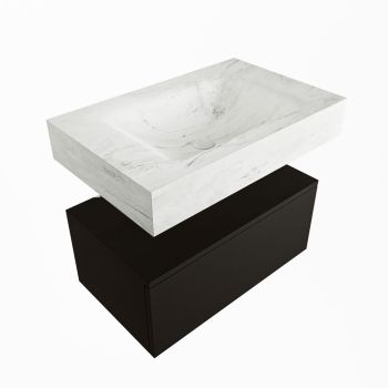 corian waschtisch set alan dlux 70 cm weiß marmor opalo ADX70Urb1lM1opa