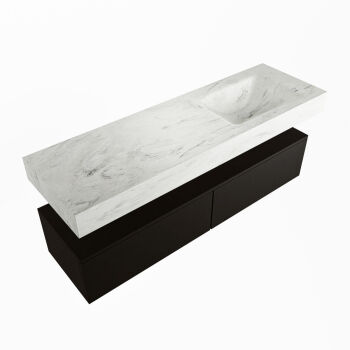 corian waschtisch set alan dlux 150 cm weiß marmor opalo ADX150Urb2lR0opa